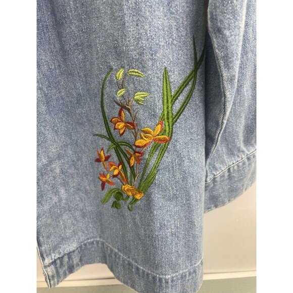 Harve Bernard Women's Blue Denim Button Up Shirt Size Large - Picture 15 of 16